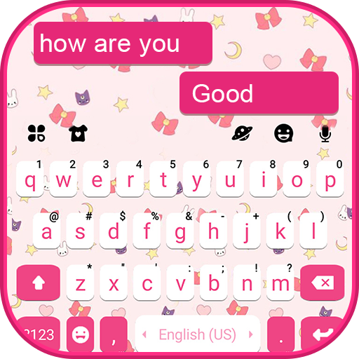 SMS Pink Doodle Keyboard Backg