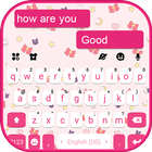 Tło klawiatury SMS Pink Doodle ikona