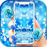 Fundo do Teclado Snowflakes ícone