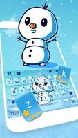 Thème de clavier Snowman Hugs capture d'écran 1