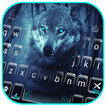 Snowy Wolf Night Keyboard Back