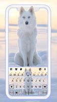 Snowy Wolf Poster