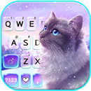 Snowy Cat Keyboard Background APK