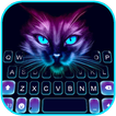Sneaky Neon Cat Keyboard Backg