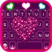 Sparkle Neon Heart Keyboard Ba