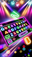 Teclado Sparkle Neon LED Light Cartaz