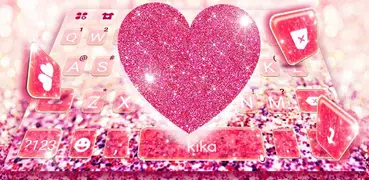 Nuovo tema Pink Heart Glitter 