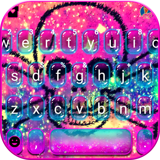 Tema Keyboard Sparkling Galaxy