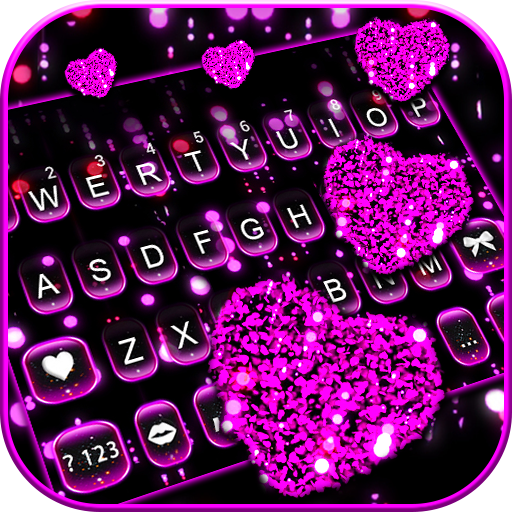 Teclado Sparkling Hearts 3D