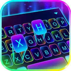 Sparkling Neon 3d Keyboard The APK download