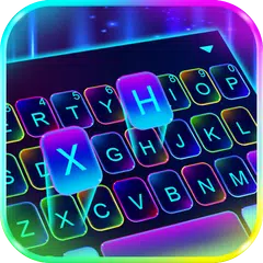 Descargar APK de Sparkling Neon 3d Tema de tecl