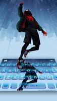 最新版、クールな Spider Man Miles のテーマキーボード ポスター