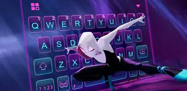 最新版、クールな Spider Gwen のテーマキーボード