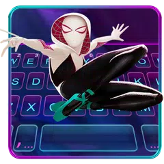 最新版、クールな Spider Gwen のテーマキーボード アプリダウンロード