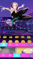 最新版、クールな Spider Gwen のテーマキーボード スクリーンショット 2