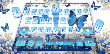 Spring Blue Butterfly Keyboard