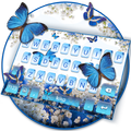 Spring Blue Butterfly Keyboard Theme