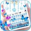 Spring Blue Butterfly Tema Pap