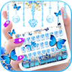 Spring Blue Butterfly Keyboard