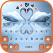 Swan Heart Love Klavye Arkapla