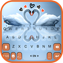Swan Heart Love Klavye Arkapla APK