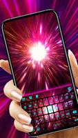 Neon Beam LED Fondo de teclado Poster