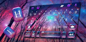 Starry Night Tree Keyboard The