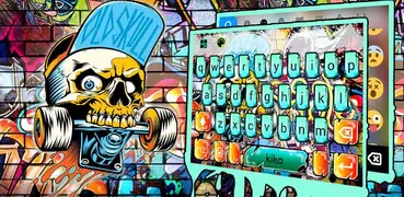 Teclado Skull Skate Graffiti