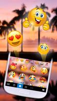 Tema Keyboard Summer Sunset Lo imagem de tela 2