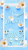ثيم لوحة المفاتيح Sunny Daisy الملصق