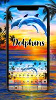 Fond de clavier Sunset Dolphin Affiche