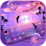 Sunset Sea Dolphin Tema Papan  APK
