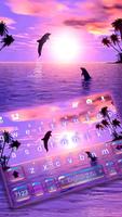 Sunset Sea Dolphin ポスター