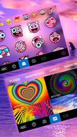 Tema Keyboard Sunset Sea Dolph imagem de tela 3