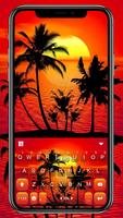 Sunset Palm Tree Plakat