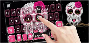 Sugar Skull Owl Keyboard Theme