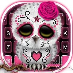 Sugar Skull Owl Keyboard Theme