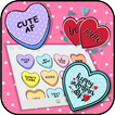 Candy Hearts Valentine Emoji Stickers