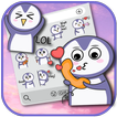 Chubby Penguin Emoji Stickers