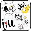 Cute Word Doodle Emoji Stickers