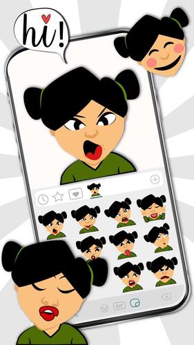 ملصقات ايموجي Funny Face Girl For Android Apk Download