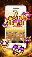 Gold Glitter Emoji Keyboard syot layar 1