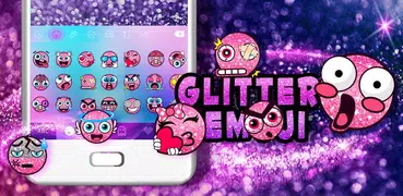 Glitter Emoji Stickers for Cha