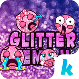 Glitter Emoji Stickers for Cha