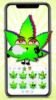 Autcollants Emoji Mister Neon Weed Affiche