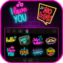 Neon Words Emoji Stickers APK