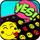 Pop Style Words Emoji Stickers أيقونة