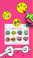 Pop Style Words Emoji Stickers capture d'écran 1