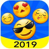New 2019 Emoji for Chatting Apps (Add Stickers) آئیکن