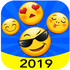 New 2019 Emoji for Chatting Apps (Add Stickers) icône